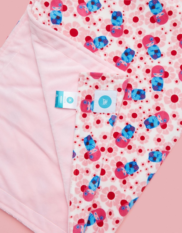 itti bitti - Travel Blankee - Hanako with Baby Pink