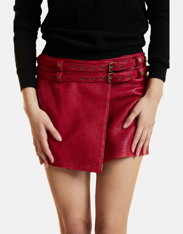 Cynthia Rowley - Leather Wrap Skirt