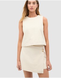 Seed Heritage - Textured Denim Shell Top