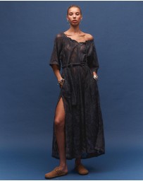 KINGA CSILLA - Midnight Lace Primavera Maxi Dress