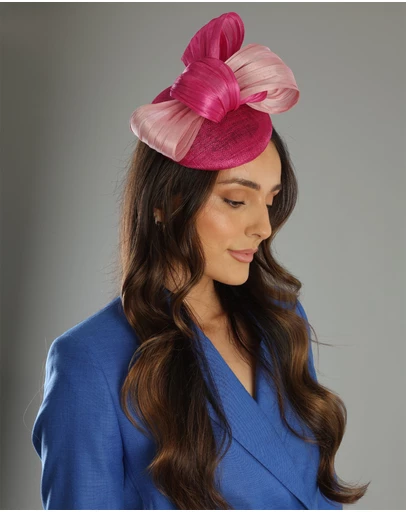 Morgan & Taylor - Heather Fascinator in Hot Pink