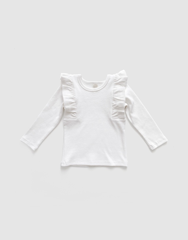 WITH LOVE FOR KIDS - Shimmy Thick Ribbed Long Sleeve Top - Kids