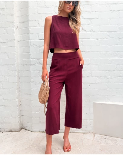 Esther & Co - Lighthouse Pants - Bordeaux