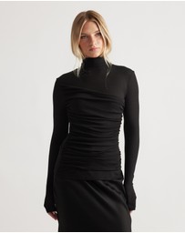 Decjuba - Alicia High Neck Long Sleeve Top