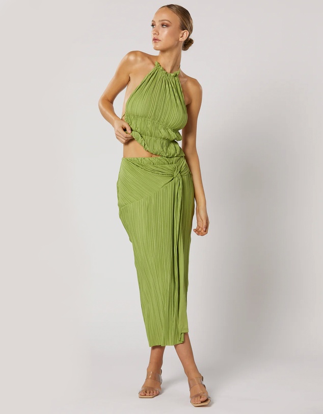 Winona - Plisse Top Green