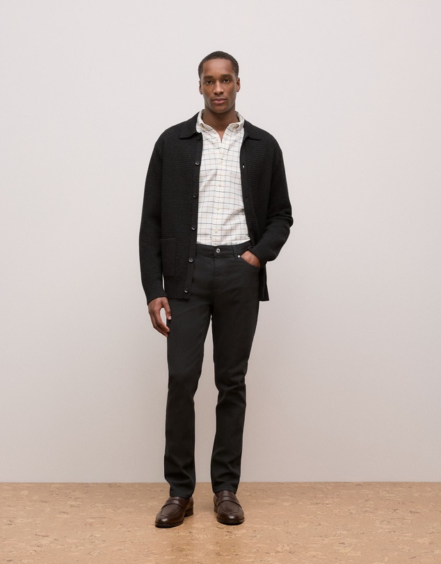 Trenery - Fine Check Oxford Shirt in Marshmallow