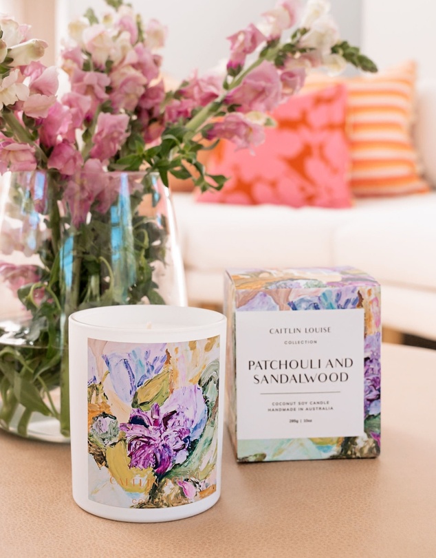 Caitlin Louise Collection - Patchouli & Sandalwood Scented Artist Candle