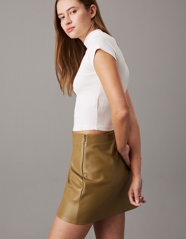 Calvin Klein Jeans - Faux Leather Mini Skirt