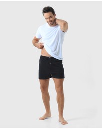 Coast Clothing - 2 Pack Knit Boxers - Black