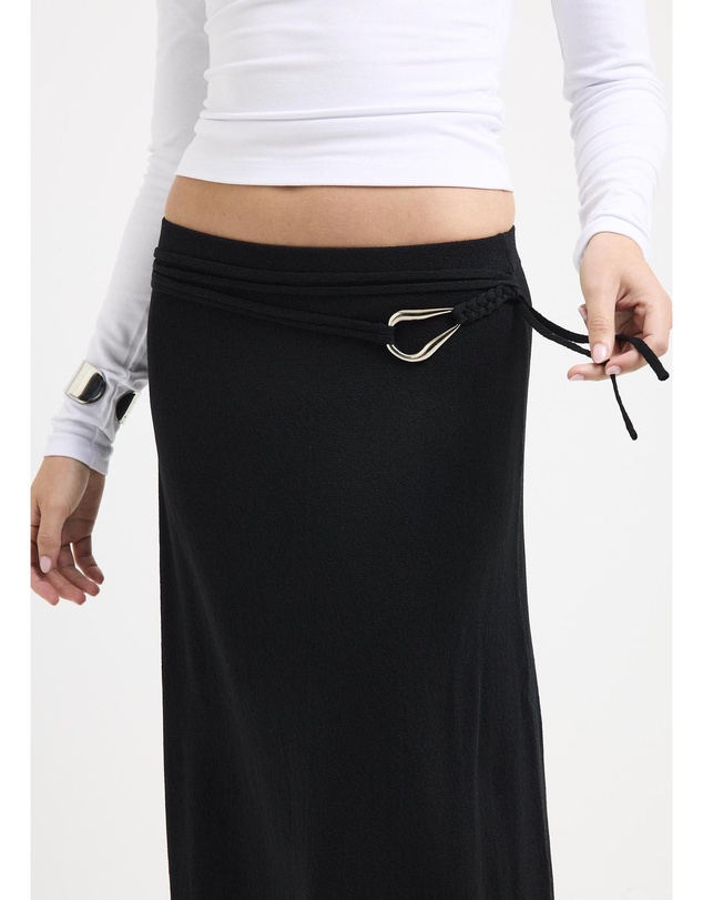 Subtitled - Imola Belted Knit Maxi Skirt