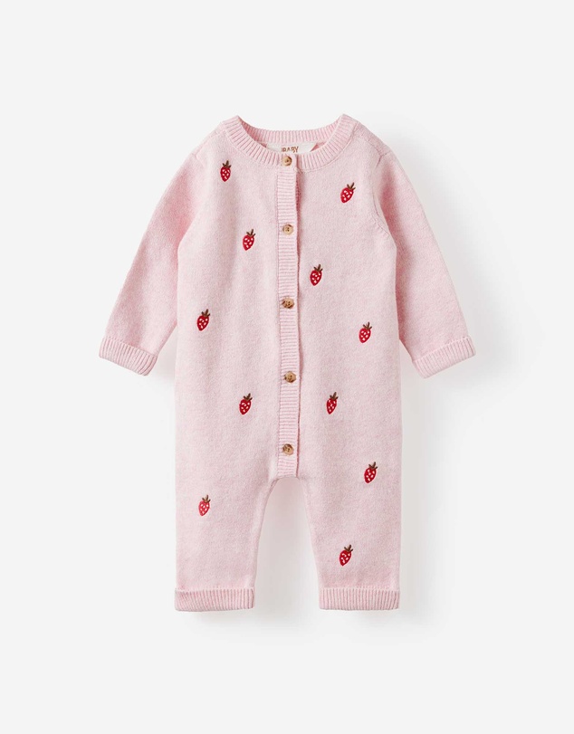 Cotton On Kids - Baby Organic Blend Knit Long Sleeve Romper