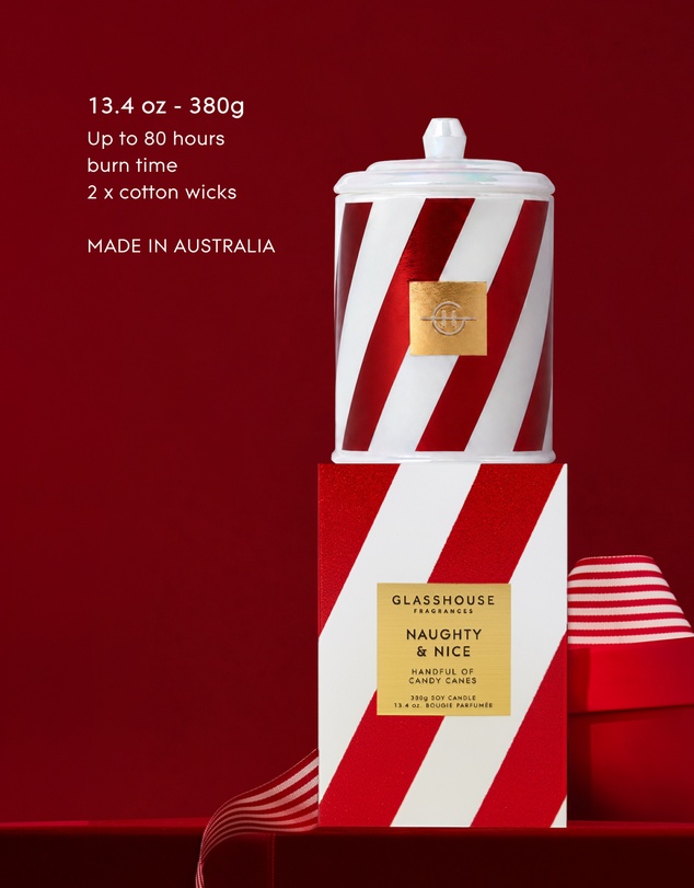 Glasshouse Fragrances - Naughty & Nice 380g Soy Candle