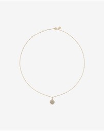 Michael Hill - 0.30 Carat TW Cushion Shaped Diamond Cluster Pendant Necklace in 10kt Yellow Gold