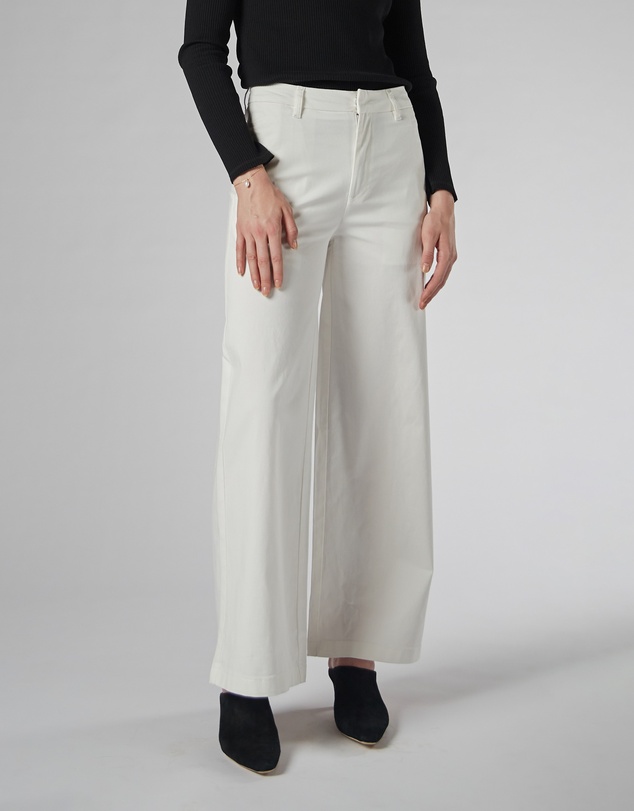 DRICOPER DENIM - Velika Ivory Wide Leg Trousers