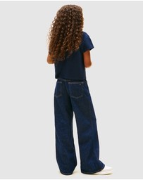Tommy Hilfiger - Heart Embroidery Logo Jersey T-Shirt - Kids