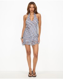 Dazie - Afloat Check Mini Dress