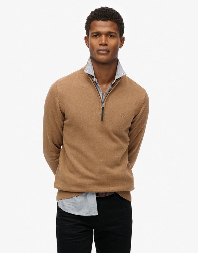 Superdry - Slim Fit Essentials Cotton Half Zip