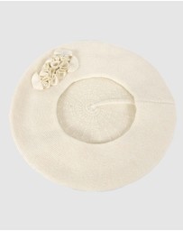Max Alexander - European Made Cream Soft Wool Beret