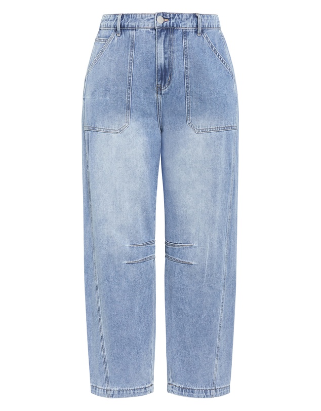City Chic - Harley Fit Relaxed Barrel Leg Ankle Grazer Jean