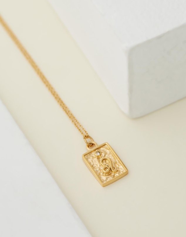 Carly Paiker - Leo Star Sign Zodiac Tag Necklace
