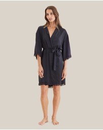 Papinelle - Camille Silk Lace Robe