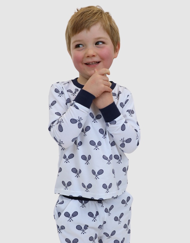Sant And Abel - Kids Tennis Navy Long PJ Set