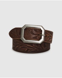 Belle & Bloom - Stand By Me Embossed Leather Belt