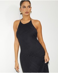 Dazie - Soiree Polka Dot Halter Dress