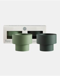 porter green - flipp sml silicone unbreakable candle holder set