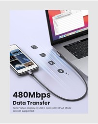 Ugreen - UGREEN 90 Degree Angle USB-C Male to USB-C Male 60W Braided Cable 1m