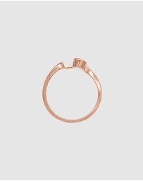 Elli Jewelry - Ring Waves Look Trend in 925 Sterling Silver Rose Gold Plated