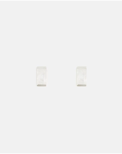 Kirstin Ash - Baguette Birthstone Studs June - Moonstone