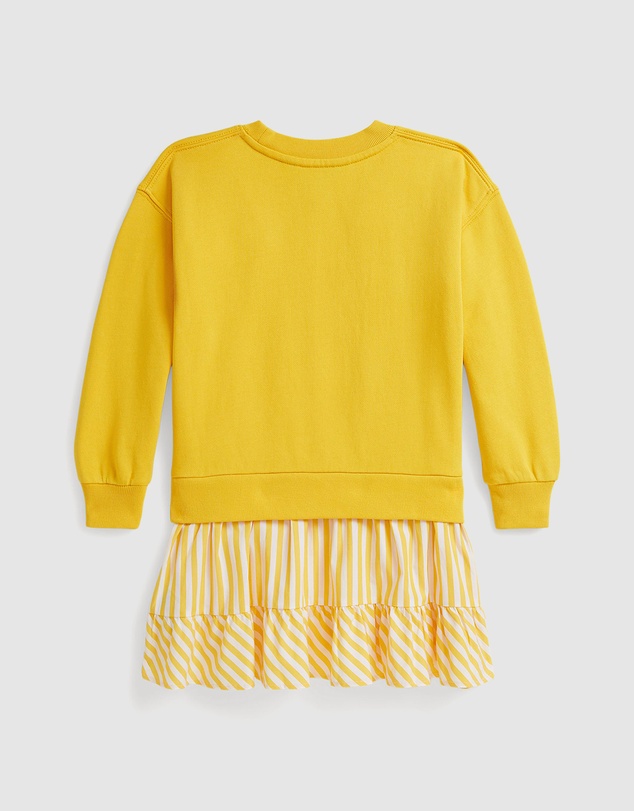 Polo Ralph Lauren - Striped-Skirt Loopback Fleece Dress - Kids