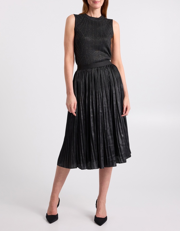 David Lawrence - Rumi Metallic Pleat Skirt
