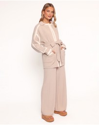 Petal & Pup - Maloney Tie Front Coatigan - Beige