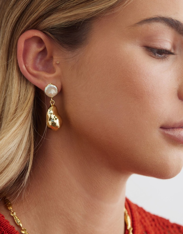 Carly Paiker - Laguna Double Pearl Earrings