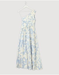 Revibe - Repaired Shona Joy Mamounia Asymmetrical Gathered Maxi Dress - AU 6