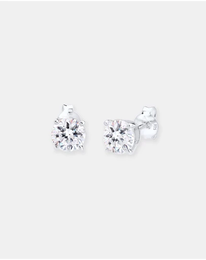 Elli Jewelry - Earrings Classic Crystal 925 Sterling Silver