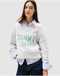 Tommy Jeans - Varsity V-neck Sweater