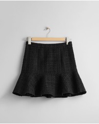 & Other Stories - Ruffled Tweed Mini Skirt