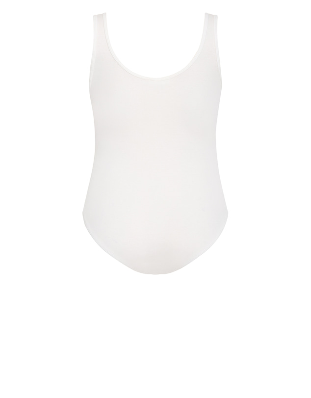 City Chic - Plus size Tara Rib Tank Bodysuit - ivory