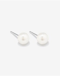 Michael Hill - Stud Earrings with 6-6.5mm Button Cultured Freshwater Pearls in Sterling Silver