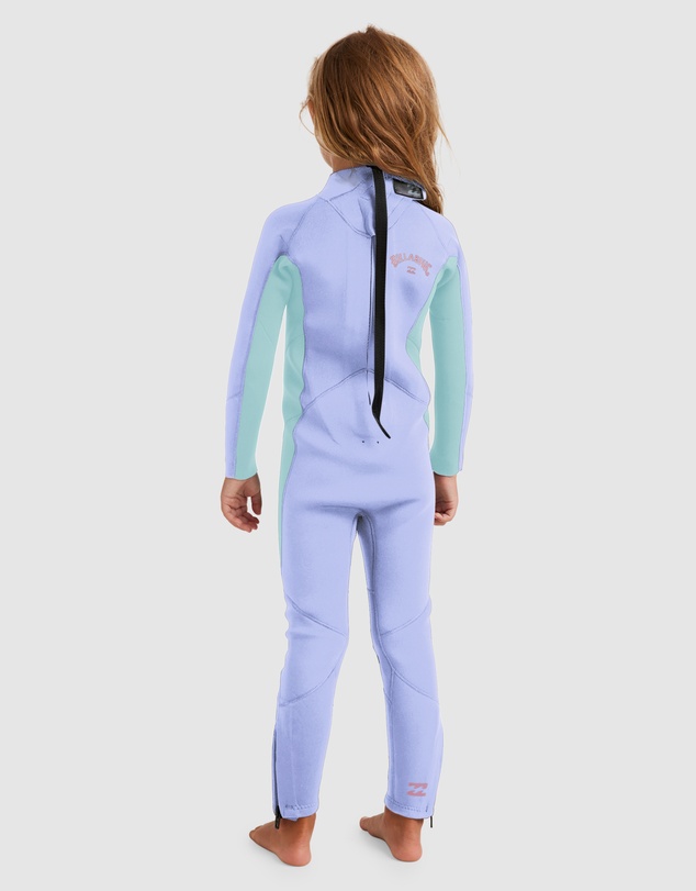 Billabong Kids - Girls 2 to 6 3/2mm Foil Back Zip Wetsuit