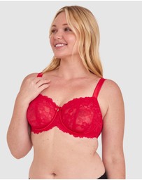 Bras N Things - Bethany Essentials Full Coverage Underwire Bra - Red
