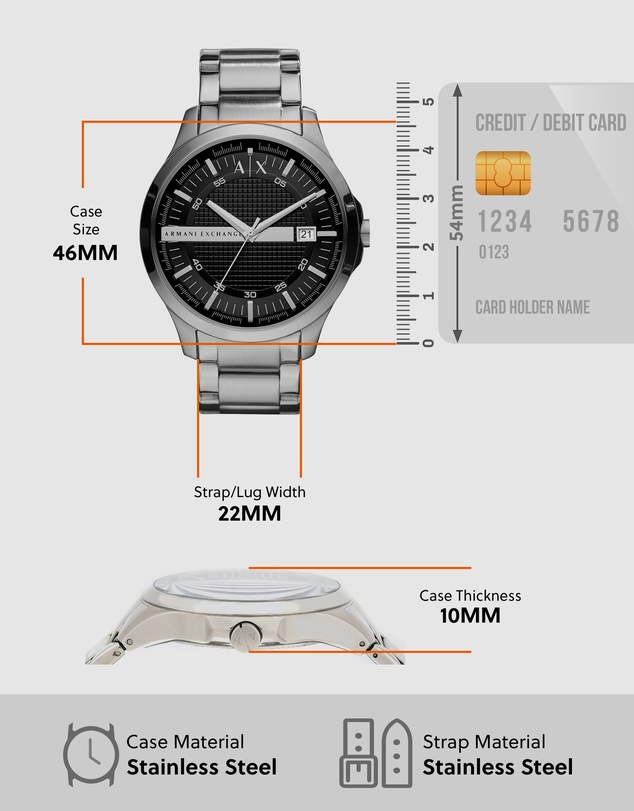 Armani Exchange - Silver-Tone Men's Analogue Watch