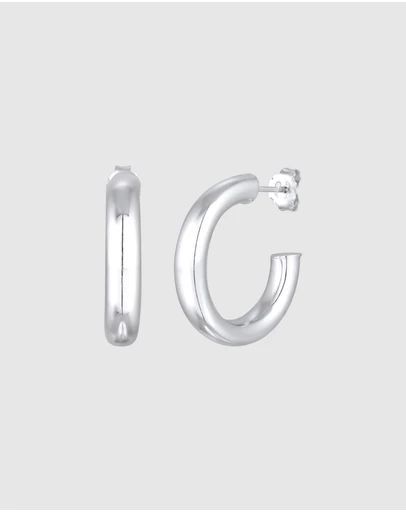 Elli Jewelry - Earrings Creoles Studs In 925 Sterling Silver