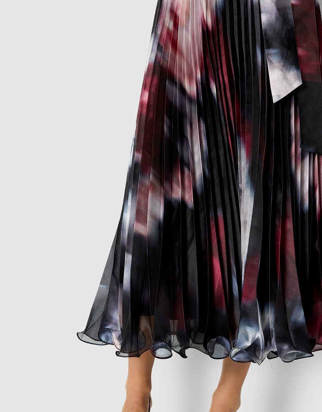 Montique - Ange Printed Pleat Cocktail Dress