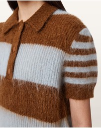 AllSaints - Clem Mohair-Merino Blend Polo Tee