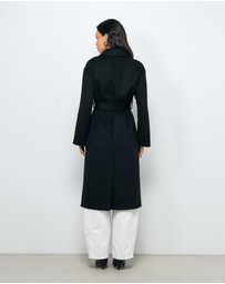 Revibe - Repaired AERE Chloe Double Faced Wool Blend Coat - AU 10
