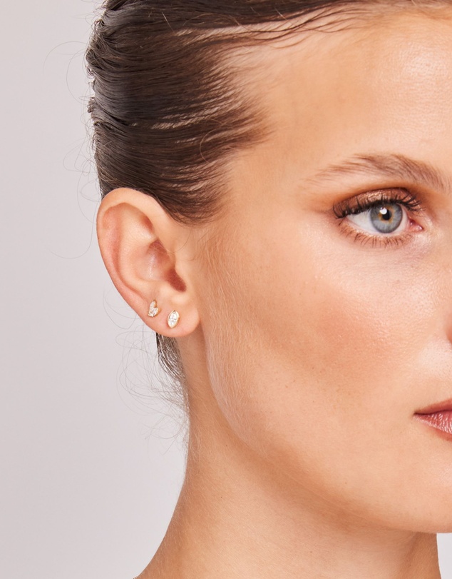 Zoe Olivia - 9K Gold Marquise Lab Grown Diamond Studs